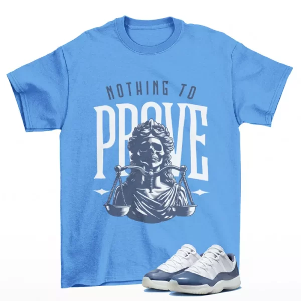 Proof Sneaker Shirt Blue to Match Jordan 11 Low Diffused Blue FV5104-104 Jezsport.com