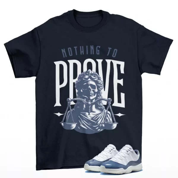 Proof Sneaker Shirt Navy to Match Jordan 11 Low Diffused Blue FV5104-104 Jezsport.com