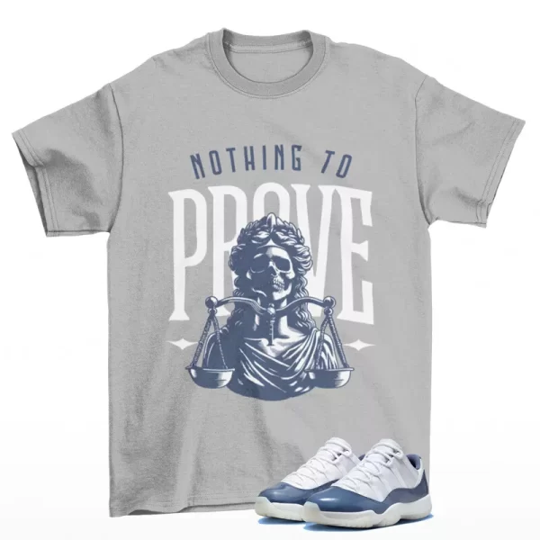 Proof Sneaker Shirt Grey to Match Jordan 11 Low Diffused Blue FV5104-104 Jezsport.com