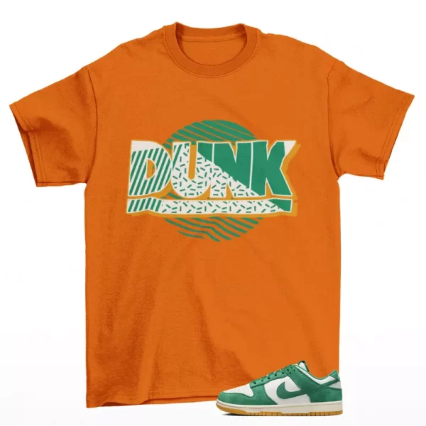 Sunset Sneaker Shirt Orange to Match Dunk Low Malachite Gum HQ1519-030 Jezsport.com