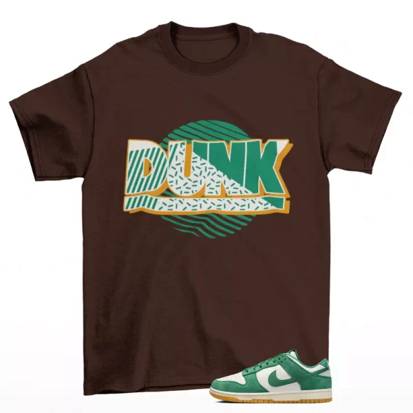 Sunset Sneaker Shirt Brown to Match Dunk Low Malachite Gum HQ1519-030 Jezsport.com