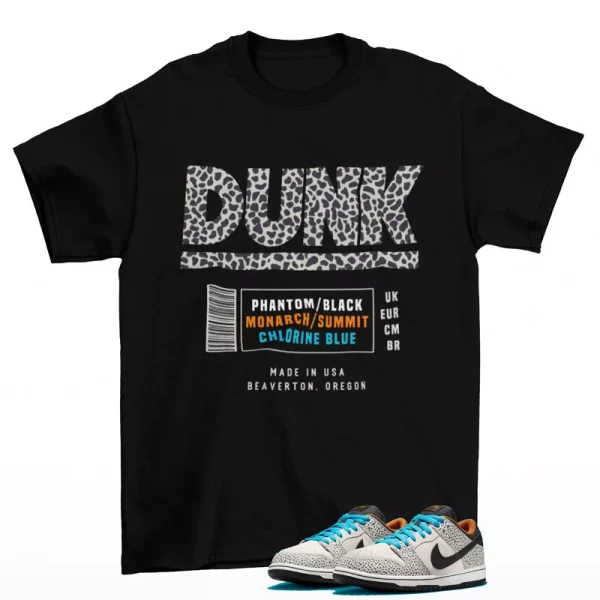 Sneaker Label Shirt Black to Match SB Dunk Low Olympic Safari FZ1233-002 Jezsport.com