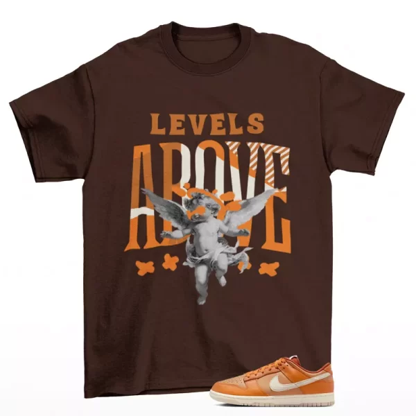 Levels Sneaker Shirt Brown to Match Dunk Low Retro SE Monarch HJ9121-815 Jezsport.com