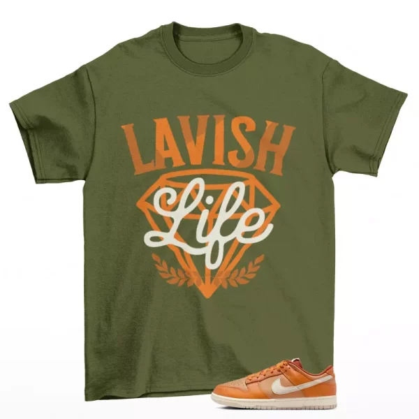 Lavish Sneaker Shirt Olive to Match Dunk Low Retro SE Monarch HJ9121-815 Jezsport.com