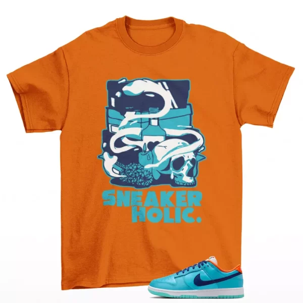 Sneaker Holic Shirt Orange to Match Dunk Low Baltic Blue Total Orange HQ1538-416 Jezsport.com