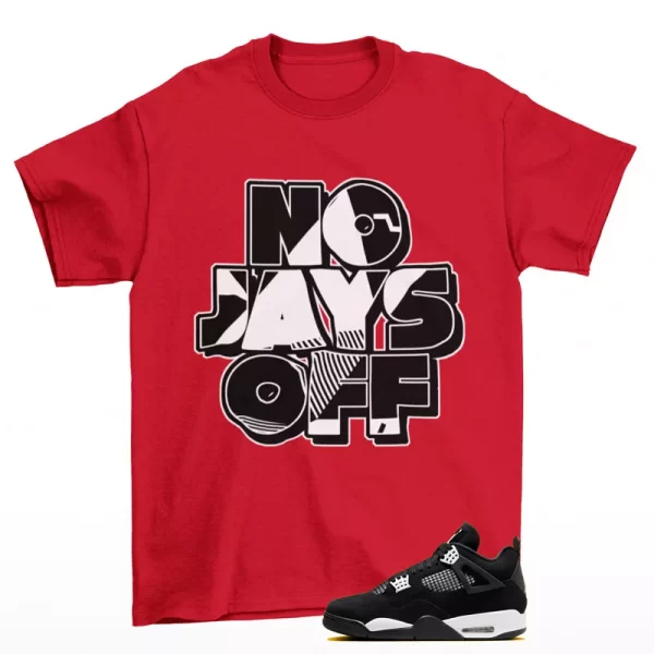 Jay All Day Shirt Red to Match Jordan 4 Retro White Thunder FQ8138-001 Jezsport.com