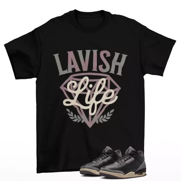 Lavish Sneaker Shirt to Match Jordan 3 A Ma Maniére Violet Ore FZ4811-001 Jezsport.com