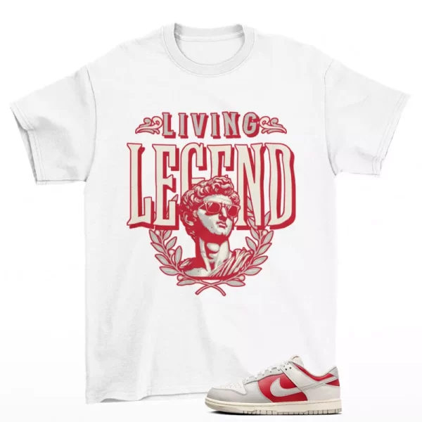 Legend Shirt White to Match Dunk Low Light Iron Ore Gym Red HJ9093-030 Jezsport.com