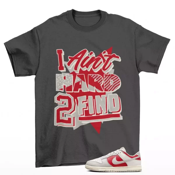 Rare Find Shirt Grey to Match Dunk Low Light Iron Ore Gym Red HJ9093-030 Jezsport.com