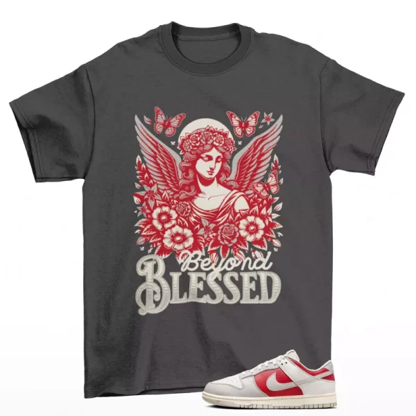 Blessed Shirt Grey to Match Dunk Low Light Iron Ore Gym Red HJ9093-030 Jezsport.com