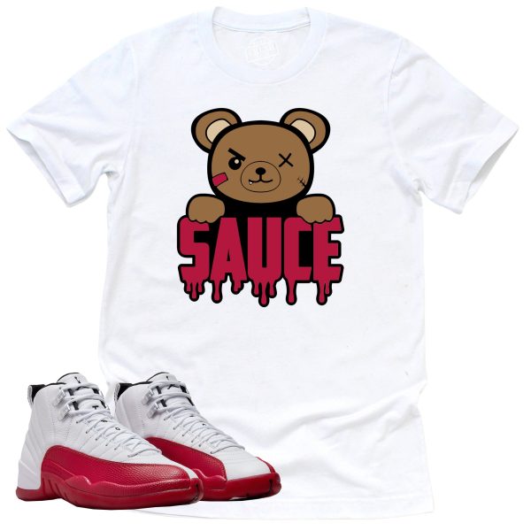 Sauce Shirt, Retro Air Jordan 12 Cherry Red Sneaker Match Tee Jezsport.com