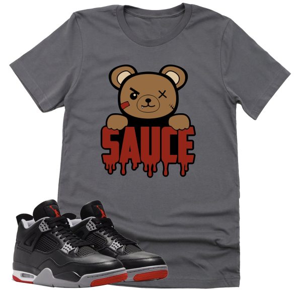 Sauce Shirt, Retro Air Jordan 4 BRED Reimagined Sneaker Match Tee Jezsport.com