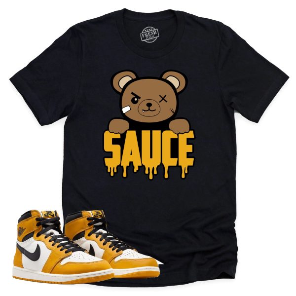 Sauce Shirt, Retro Air Jordan 1 Yellow Ochre Sneaker Match Tee Jezsport.com