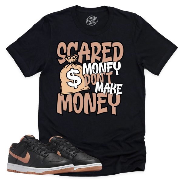 Scared Money Shirt, Retro Dunk Low Amber Brown Sneaker Match Tee Jezsport.com