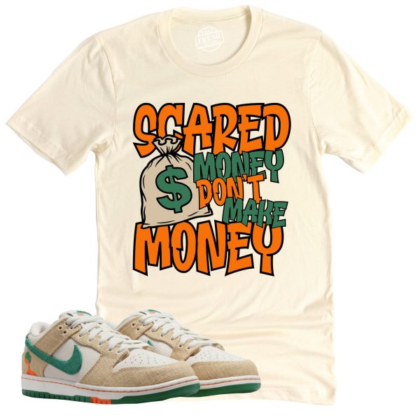 Scared Money Shirt Retro Dunk Low Phantom and Malachite Sneaker Match Tee Jezsport.com