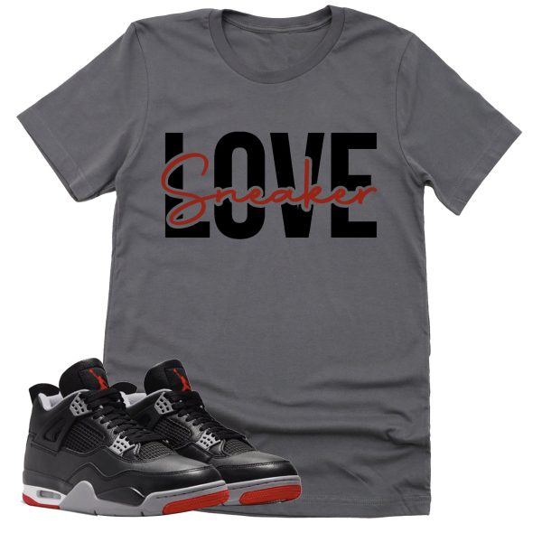 Sneaker Love Shirt, Retro Air Jordan 4 BRED Reimagined Sneaker Match Tee Jezsport.com