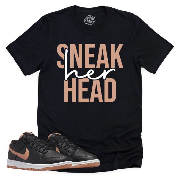 SneakHER Head Shirt, Retro Dunk Low Amber Brown Sneaker Match Tee Jezsport.com