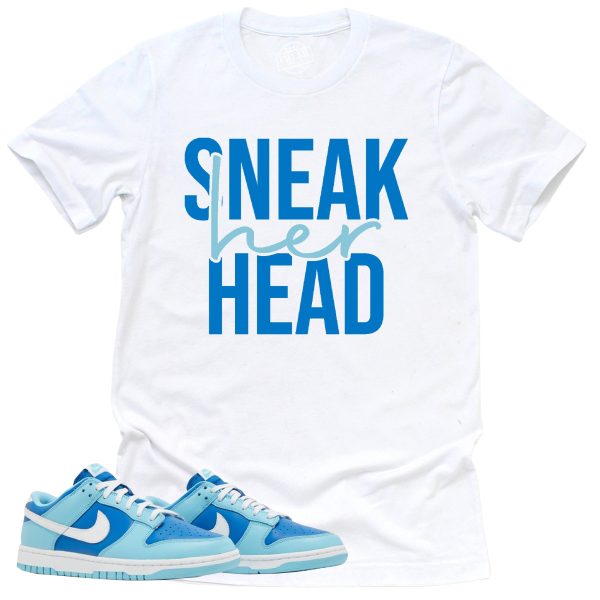 SneakHER Head Shirt, Retro Dunk Low Argon Sneaker Match Tee Jezsport.com