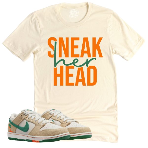 SneakHER Head Shirt Retro Dunk Low Phantom and Malachite Sneaker Match Tee Jezsport.com