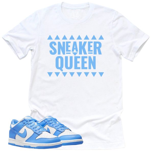 Sneaker Queen Shirt, Retro Dunk Low University Blue Sneaker Match Tee Jezsport.com