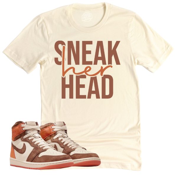 SneakHER Head Shirt, Air Jordan 1 Cacao Sneaker Match Tee Jezsport.com