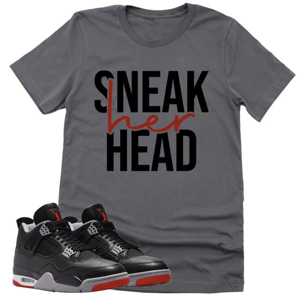 SneakerHER Head Shirt, Retro Air Jordan 4 BRED Reimagined Sneaker Match Tee Jezsport.com