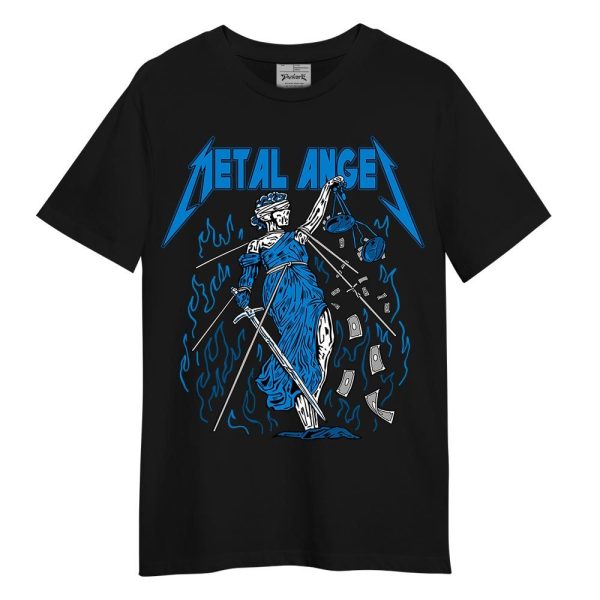 Industrial Blue 4s Shirt - Metal Angel Skeleton Shirt Unisex Matching Jordan Shirt Jezsport.com