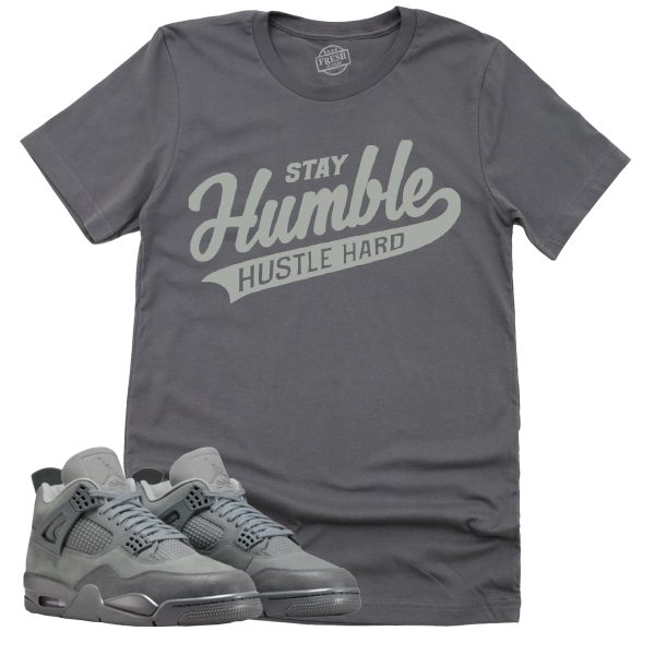 Stay Humble Shirt, Retro Air Jordan 4 Wet Cement Sneaker Match Tee Jezsport.com