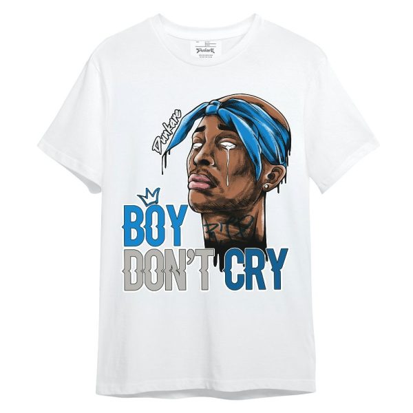 Industrial Blue 4s Shirt - Boiz Ain't Cry Unique Unisex Shirt Matching Jordan Shirt Jezsport.com