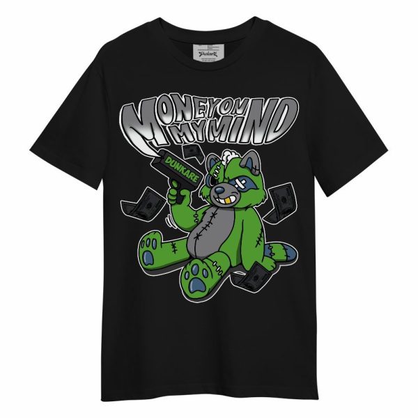 Retro Green Bean 5s Shirt - Money On My Mind Raccoon Unisex Shirt Jezsport.com