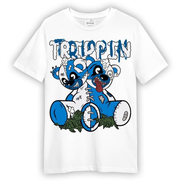 Industrial Blue 4s Shirt - Trippin Bear Shirt Unisex Matching Jordan Shirt Jezsport.com