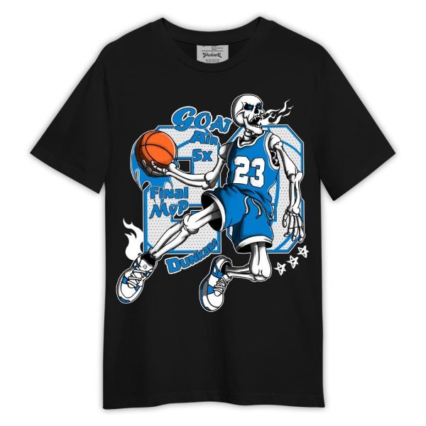 Industrial Blue 4s Shirt, 23 G.O.A.T Basketball Shirt Military Blue 4s Outfit Matching Jordan Shirt Jezsport.com