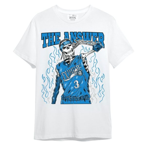 Industrial Blue 4s Shirt - Allen Answer Skeleton Unisex Shirt Matching Jordan Shirt Jezsport.com