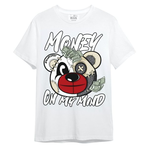 Cement Grey 3s Shirt - Money On My Mind Bear Shirt Unisex Oufit Unisex Shirt Matching Jordan Shirt Jezsport.com