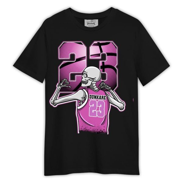 Hyper Violet 4s Shirt, 23 Legend Skeleton Basketball Shirt Outfit Matching Jordan Shirt Jezsport.com