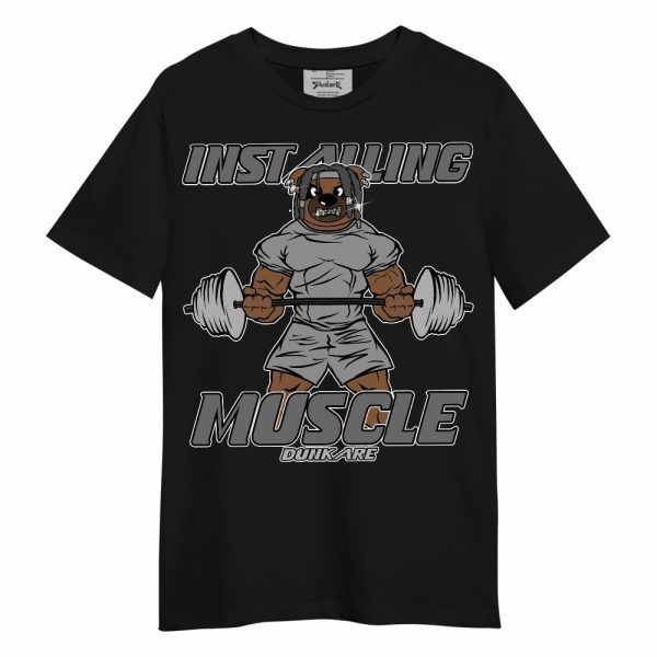 Black Wolf Grey 12s Shirt - Installing Muscle Bear Unisex Shirt Matching Jordan Shirt Jezsport.com