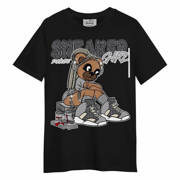 Cement Grey 3s Shirt - Sneaker Girl Bear Unisex Shirt Matching Jordan Shirt Jezsport.com