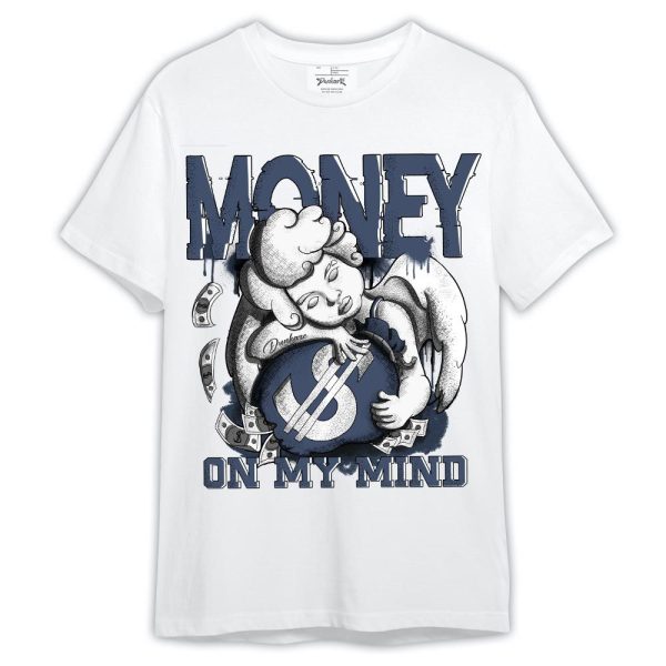 Low Diffused Blue 11s Shirt, Graphic Money On My Mind Shirt Outfit Jezsport.com