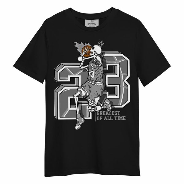 Black Wolf Grey 12s Shirt, 23 Greatest Skeleton Shirt Outfit Unisex Shirt Matching Jordan Shirt Jezsport.com