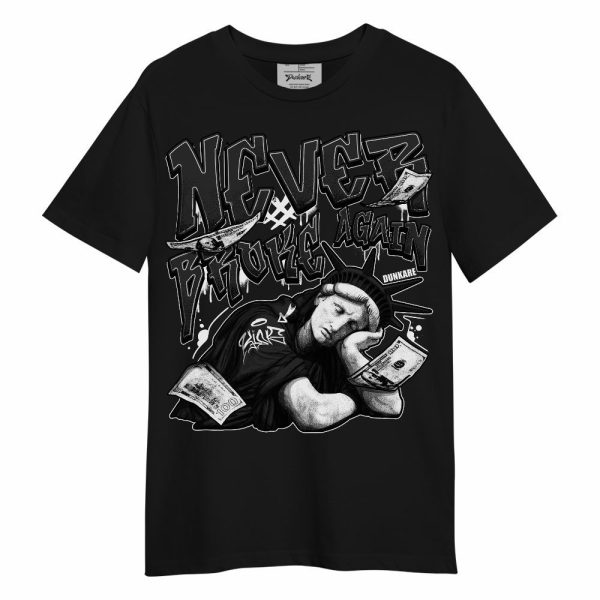 White Thunder 4s Shirt, Never Broke Again Graffiti Unisex Shirt Matching Jordan Shirt Jezsport.com