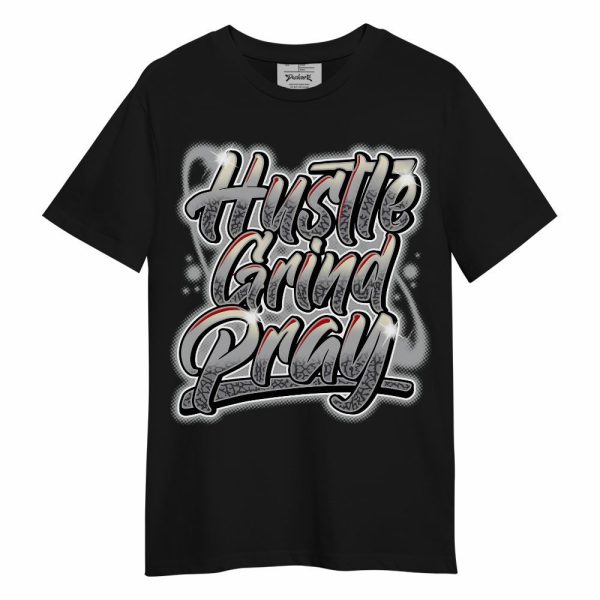 Cement Grey 3s Shirt - Hustles And Prayer Graphic Unisex Shirt Matching Jordan Shirt Jezsport.com