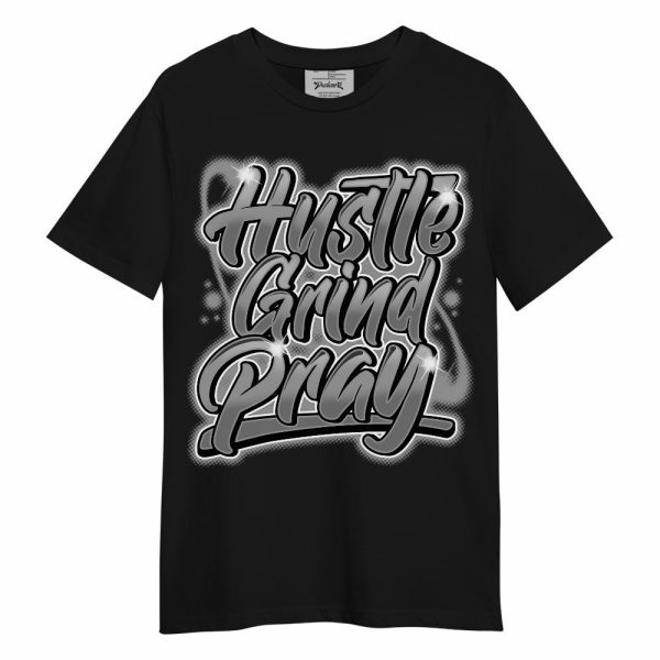 Black Wolf Grey 12s Shirt - Hustles And Prayer Graphic Unisex Shirt Matching Jordan Shirt Jezsport.com