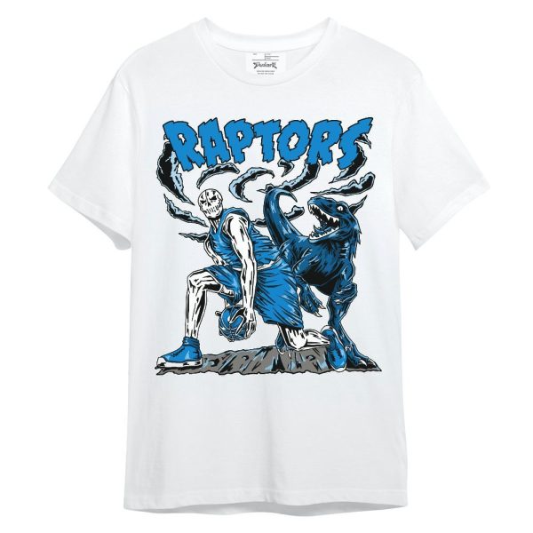 Industrial Blue 4s Shirt - Raptors Skeleton Unisex Shirt Matching Jordan Shirt Jezsport.com