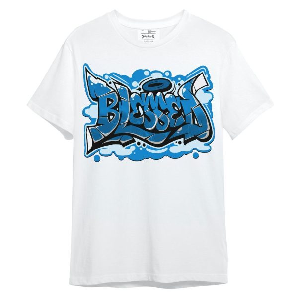 Industrial Blue 4s Shirt - Blessing Graphic Unisex Shirt Matching Jordan Shirt Jezsport.com