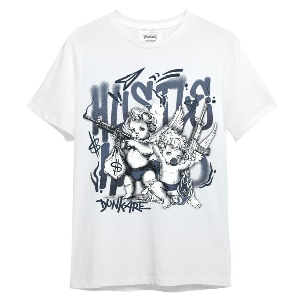 Low Diffused Blue 11s Shirt, Hustle Hard Angel Unisex Shirt Matching Jordan Shirt Jezsport.com