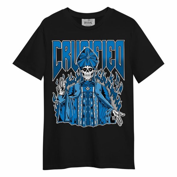 Industrial Blue 4s Shirt - Crucified Skeleton Unisex Shirt Matching Jordan Shirt Jezsport.com