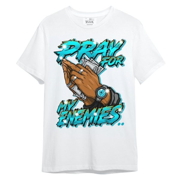 Retro Aqua 5s Shirt - Prayed For Enemies Graphic Unisex Shirt Jezsport.com