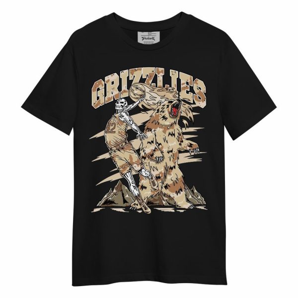 Desert Camo 3s Shirt - Grizzly Bear Skeleton Unisex Shirt Matching Jordan Shirt Jezsport.com