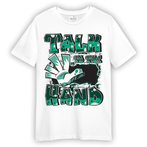 Oxidized Green 4s Shirt - Talk To Hand Graphic Shirt Unisex Matching Jordan Shirt Jezsport.com