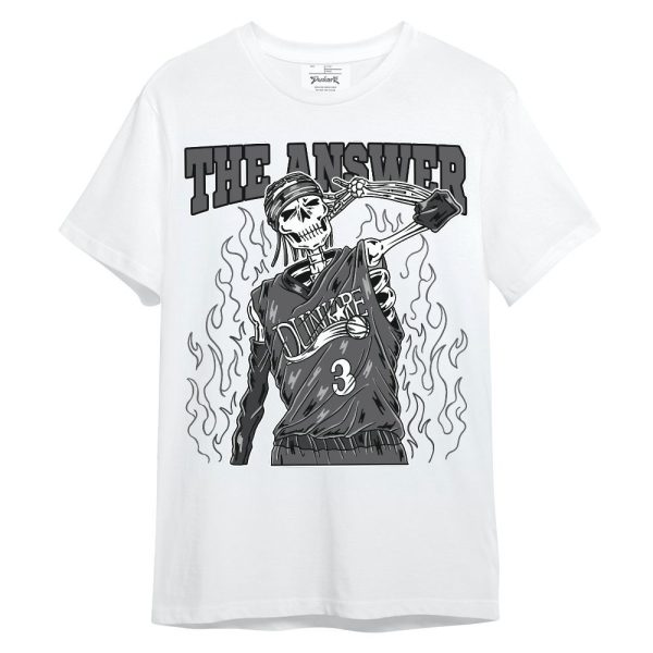 White Thunder 4s Shirt - Allen Answer Skeleton Unisex Shirt Jezsport.com